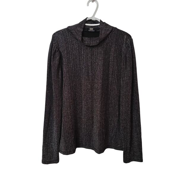 Tommy Hilfiger Cowl Neck Metallic Shiny Holiday Sweater - Picture 1 of 6